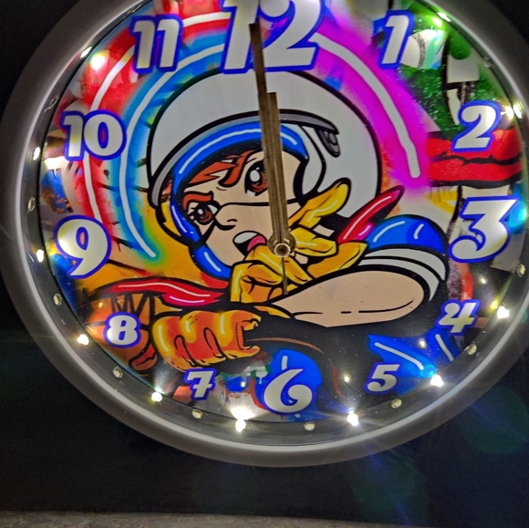 Speed Racer retro white cool multi light colors dance light led clock - Picture 8 of 13
